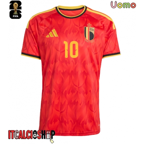 Belgio Leandro Trossard #10 Prima Maglia Mondiali 2026 Manica Corta